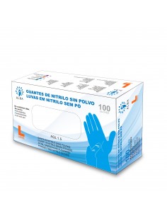 Guantes de Nitrilo Azul Sin Polvo Alba 100 und