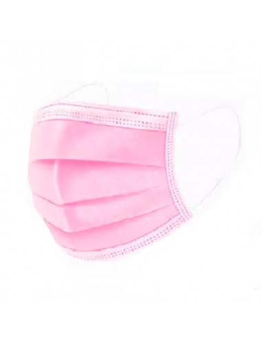 Máscaras Higiénicas 3 Camadas Pink 50 und
