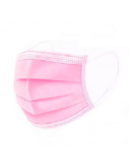 Máscaras Higiénicas 3 Camadas Pink 50 und