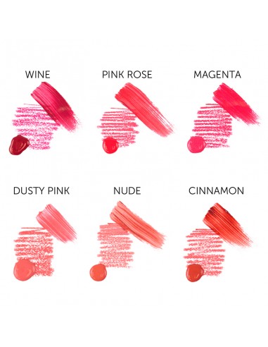 Pack 6 Tina Davies Lipsticks Set Envy