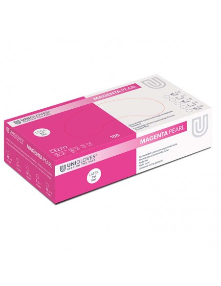 Guantes Nitrilo Magenta Unigloves 100 und