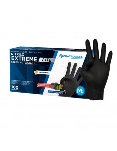 Luvas de nitrilo pretas Soft/Extreme 100 und 2