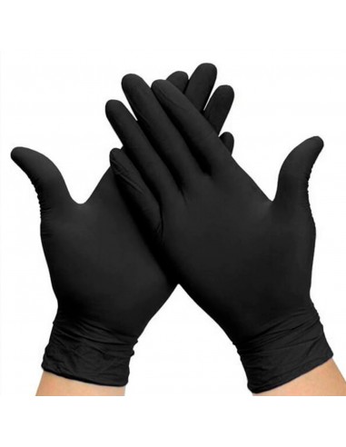 Black Latex Gloves Black 100 pcs