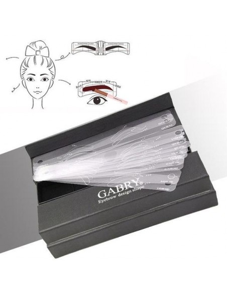 Conjunto de 12 Stencils para Sobrancelhas