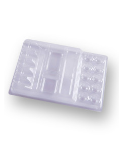 Pack 25 Bandejas Desechables Transparentes de 20x14 cm