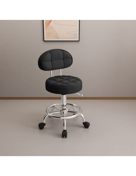 Cadeira profissional com rodas e encosto