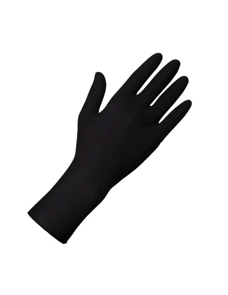 Luvas de látex extra longas Select preto 300 Unigloves 100 unid