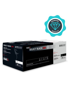 Luvas de látex extra longas Select preto 300 Unigloves... 2