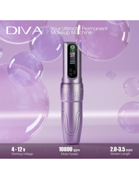 Diva Popu Shadow Wireless Machine - Adjustable Stroke from 2.0 to 3.5 mm