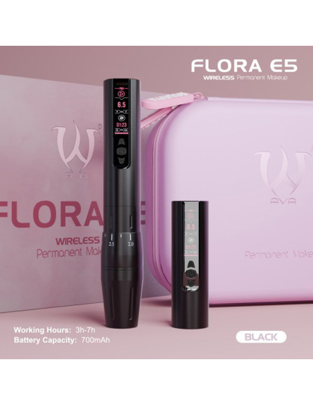 AVA Soulnova Flora E5 Black Cordless Machine - Adjustable Stroke from 2.0 to 3.2mm