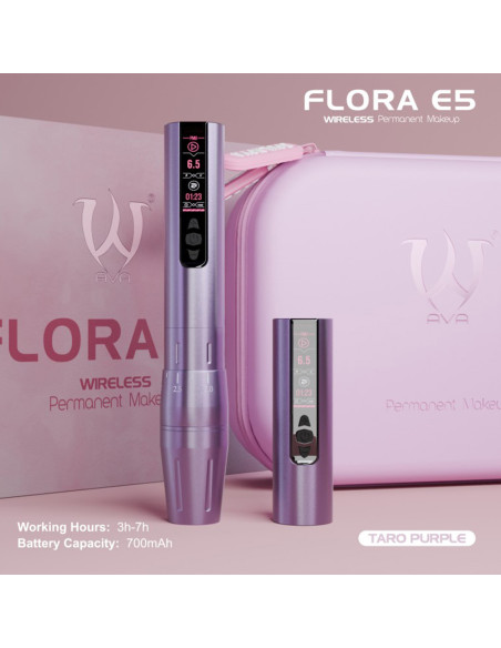 Máquina sem fios AVA Soulnova Flora E5 Taro Purple - Curso ajustável de 2.0 a 2.0 3.2mm