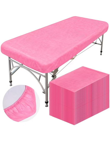 Pack 10 Disposable Stretcher Sheets Pink 95 ×...
